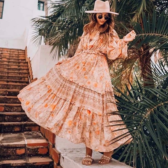 Boho Floral Print Maxi Dress - Picture 7 of 9